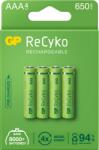 GP Batteries Baterii reincarcabile GP ReCyko AAA 650mAh (R03), ambalaj reciclabil 4pcs (GPRHCH63E001) Baterie reincarcabila
