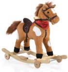 Moni Toys Плюшено конче-люлка Moni - Thunder Khaki, с колелца и звуци (108837)
