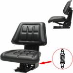 vidaXL Scaun de tractor cu suspensie Negru (142316)