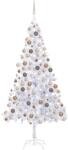 vidaXL Brad Crăciun artificial cu LED-uri& globuri, 210 cm, 910 ramuri (3077581)