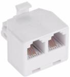 Cabletech Adaptor telefonic 6p4c tata - 2x mama (TEL0023-1)