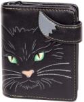 Shagwear fekete macska mintás pénztárca (WALTz0553sm_zip)