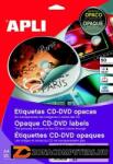  Etikett, CD/DVD, A4, teljes lefedettségű, matt, APLI "Mega" (LCA10808)