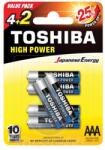 Toshiba alkáli elem LR3 BP6 AAA/4+2db