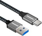  Cablu USB 3.1 Gen1 type C la USB-A brodat 3A T-T 1m, ku31cs1 (KU31CS1)