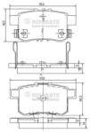 NIPPARTS set placute frana, frana disc NIPPARTS N3614020 (N3614020)