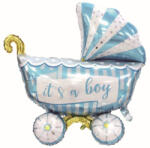 Balloons4party Balon folie carut albastru 95 x 80 cm - articole-petreceri - 13,99 RON