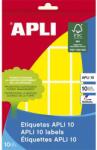 APLI Etikett, 25x40 mm, kézzel írható, színes, kerekített sarkú, APLI, sárga, 128 etikett/csomag (02754) - irodaszerbolt