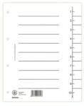 DONAU Regiszter, karton, A4, DONAU, fehér (8610001-09) - irodaszerbolt