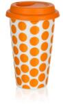 BANQUET Color Plus Orange kerámia bögre szilikon tetővel, 280 ml 60338003O (60338003O)