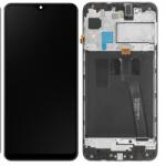 Samsung A105G/DS, A105M/DS Galaxy A10 (NEM EU verzió) Előlap Keret+LCD Kijelző+Érintőüveg (GH82-19367A, GH82-19515A) Fekete, Service Pack