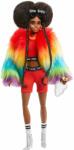 Mattel Papusa Barbie, Extra Style, Rainbow Coat, 30 cm Papusa Barbie