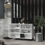 vidaXL Servantă, alb extralucios, 103, 5x35x70 cm, PAL (806046) Comoda