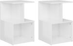 vidaXL Noptiere, 2 buc. , alb extra lucios, 35 x 35 x 55 cm, PAL (806359)