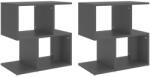 vidaXL Noptiere, 2 buc. , gri, 50x30x51, 5 cm, PAL (806369)