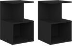 vidaXL Noptiere, 2 buc. , negru, 35x35x55 cm, PAL (806349)