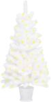 vidaXL Brad de Crăciun artificial cu LED-uri, alb, 90 cm (3077459)