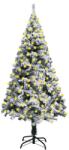 vidaXL Pom de Crăciun artificial cu LED-uri&zăpadă, verde, 240 cm (3077769)