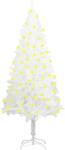 vidaXL Brad de Crăciun artificial cu LED-uri, alb, 120 cm (3077460)