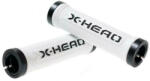 BikeFun X-HEAD Lock-on bilincses markolat, 130 mm, fehér, fekete bilinccsel