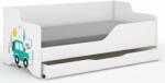  LILU gyerekágy laminált fronttal 160x80cm matraccal és ágyneműtartóval - autós (5903760655419)