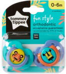 Tommee Tippee játszócumi CTN Fun 2 db 0-6 hó tigris-orrszarvú - babymax