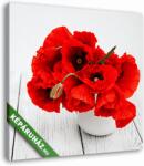  Vászonkép: Premium Kollekció: Vörös mákok vázában(105x100 cm)