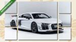  Többrészes Vászonkép, Partner Kollekció: Audi R8 White Front(135x80 cm, W01)