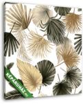  Vászonkép: Premium Kollekció: Pálma levelek pattern világos háttéren(145x145 cm)