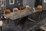 Invicta EUPHORIA márványmintás barna kerámia bővíthető étkezőasztal 180-220-260cm