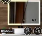 Aquamarin Fürdőszobatükör LED SP04 80 x 60 cm 15 W (LEDSP04-80x60)