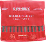 KENNEDY 140 mm (5.1/2") tűreszelő készlet, félsimító, 12 részes (KEN0315990K)