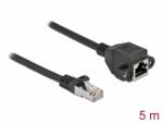 Delock Cablu prelungitor retea RJ45 S/FTP Cat. 6A 5m Negru, Delock 87005 (87005)