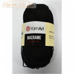 YARNART MAKRAMÉ, 2mm - Fekete - 148