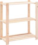 vidaXL Raft depozitare 3 niveluri, 80x38x90cm, lemn masiv pin, 150kg (286200) Raft