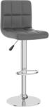 vidaXL Scaun de bar, gri, piele ecologică (334224)