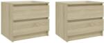vidaXL Noptiere, 2 buc. , stejar sonoma, 50x39x43, 5 cm, PAL (806200)