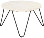 vidaXL Măsuță de cafea alb 65x65x42 cm piatră naturală aspect marmură (286446) Masa de cafea