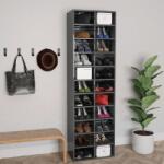 vidaXL Pantofar, gri extralucios, 54x34x183 cm, lemn prelucrat (800377) Pantofar