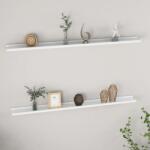 vidaXL Rafturi de perete, 2 buc. , alb, 115x9x3 cm (326659) Raft