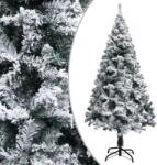 vidaXL Brad de Crăciun artificial cu zăpadă, verde, 120 cm, PVC (328481)
