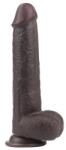 Lovetoy Dildo Realist Bendable Sliding-Skin Strat Dublu TPE Maro 23 cm Dildo