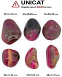 Palm Stone Agata Colorata Mov Naturala - 45-61 x 31-46 x 18-28 mm - (XXL) - Unicat