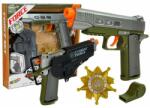 LeanToys Set de joaca pentru copii, pistol cu toc, insigna si fluier de armata, LeanToys, 7869 - gimihome