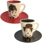 BögreManufaktúra Audrey és Chaplin bögre reggeliző tányérral (DSG0051)