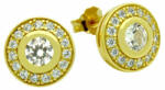 BeSpecial Cercei argint rotunzi si eleganti cu zirconii, placati cu aur (ESX0375)