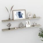 vidaXL Rafturi de perete, 2 buc. , gri beton, 115x9x3 cm (326703) Raft