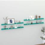 vidaXL Rafturi de perete, 4 buc. , albastru, 115x9x3 cm (326718) Raft