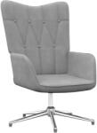 vidaXL Scaun de relaxare, gri deschis, material textil (327589)
