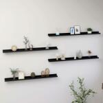 vidaXL Rafturi de perete, 4 buc. , negru, 100x9x3 cm (326670) Raft